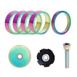 ชุดหูฟังฝาครอบส่วนบนสำหรับจักรยานส่วนติดตั้งได้ง่ายแหวนรองงาด้านหน้าสำหรับจักรยาน