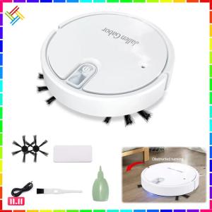 Smart Robot Vacuum Cleaner Rechargeable Vacuum Robot with Rubber Brush for Hard Floor Pet Hair Carpet
