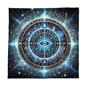 Fashionable Tarots Cover Foldable Meditations Mat Velvets Texture Velvets Tabletop Gaming Mat Suitable for Home Gatherings