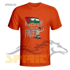 Baju Save Palestine Will Be Free Kaos Pejuang Palestina Katun Combed 24s Lengan Pendek All Color