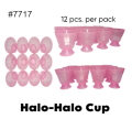 12pcs/set #7717 Halo Halo Sago Gulaman Ice cream Sundae Mais con Yelo Saba Coke Rootbeer Dessert Glasses Tumbler BASO CUP. 