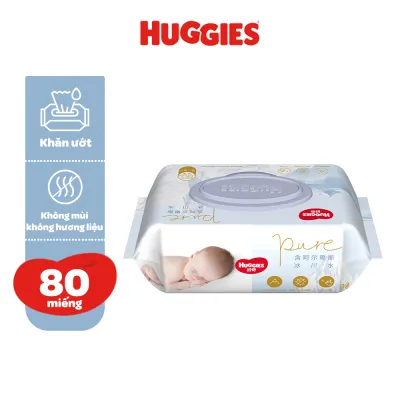 1 Gói Khăn ướt Huggies Golden Wet Wipes 80 miếng