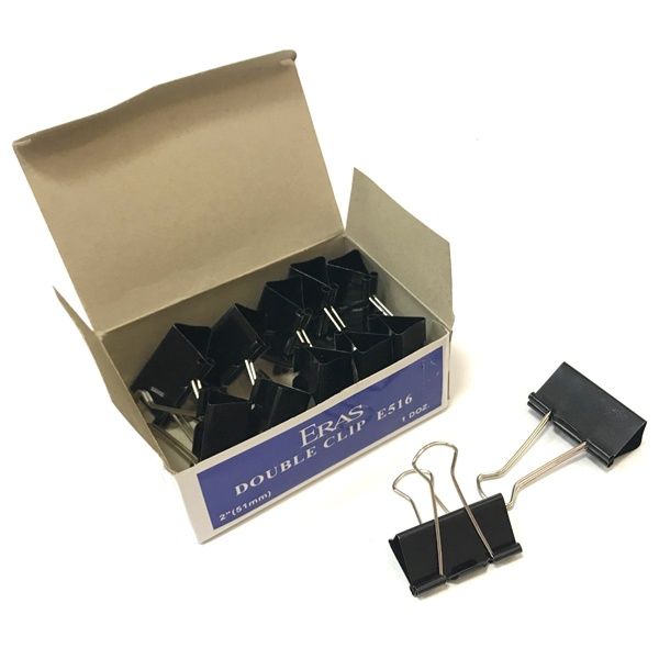 KẸP BƯỚM DOUBLE CLIP MÀU ĐEN 51MM KẸP CHẮC CHẮN ERAS E516- HỘP 12 CÁI | Tâm Trí Thành