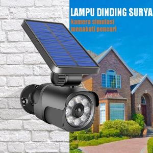 Lampu Dinding Tenaga Surya 8 SMD Dengan Sensor Gerak 3000 Lumens Tahan Air Kamera Analog Lampu Dinding Tenaga Surya | Lampu Dinding Solar Anti Air / Taman Sorot Tenaga Surya LED model CCTV Praktis Multifungsi