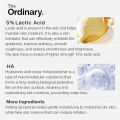 The ordinary Lactic Acid 5% +HA anti-acne Serum milder exfoliator Clean pores Uniform skin texture Smooth skin essence. 