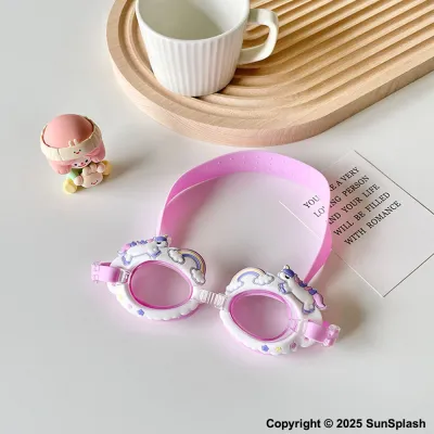 [SG Stock] 2-6 Age Toddler Swimming Goggles Cartoon Anti Fog UV Adjustable Google Swim Kids Children