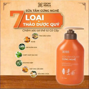 Sữa Tắm Thảo Dược Gừng Nghệ Cỏ Cây Hoa Lá - Làm Sạch Sâu Mờ Thâm Mụn 500g