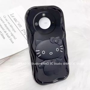 Cartoon Casing Honor X9C Smart X8b X8a X8 X6 4G 5G Hot Cute Trend Creative Fashion Anti-drop Phone Case with 360° Swivel Cat Mirror Stand 2025