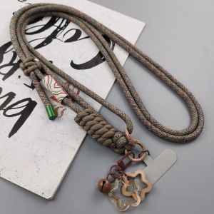 WENSH Dây Xích Kẹp giữ điện thoại di động Họa tiết đám mây tốt lành Nơ Giá đỡ kẹp lưng điện thoại Sang trọng Dây trang trí endant Dây đeo điện thoại di động Nữ quý cô