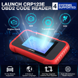 Launch CRP123i OBD2 Pengimbas Gaso/Diesel Enjin/Abs/Srs/Pada Penghantaran Auto Semak Alat Imbas Diagnostik ODB2 Paparan Tolok Meter Kod Bersih Creader untuk Semua Kereta Universal