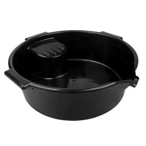Oil Collection Tray 6L Round Oil Drain Pan Oil Change Canister Plastic Tray Oil Collection Container with Handle & Scale