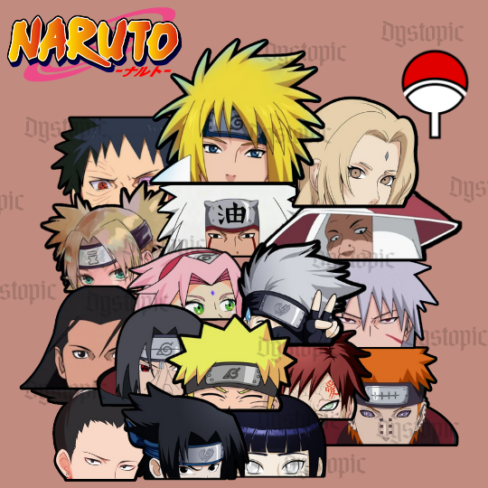 NARUTO Peeker Sticker 2.6 inches - Waterproof / Laminated / High ...