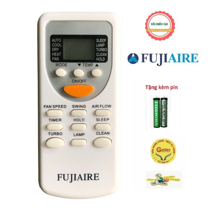 Điều khiển điều hòa FUJIAIRE JH/JT-03 nút cam ở giữa - Tặng kèm pin chính  hãng - Remote FUJIAIRE JH/JT-03 - Remote máy lạnh điều hòa FUJIAIRE  JH/JT-03 loại tốt thay thế khiển zin theo máy | Lazada.vn