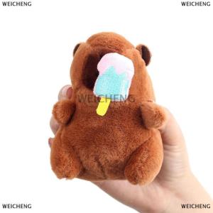 [COD] WEICHENG Cartoon Capybara Pendant Plush Toy Pull String Ice Cream Strawberry Doll Bag Hanging Ornaments Keychain Desktop Decoration