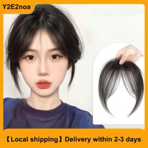 【Local shipping】 Middle Part Fake Bangs Fringe Synthetic Topper Hairpiece Clip-In Bang Extension Natural Invisible Clourse Hairpiece Women