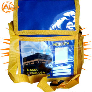 TAS MANASIK HAJI ANAK TK/ TAS SELEMPANG HAJI ANAK TK DAN PAUD/ BAHAN NILON TAHAN AIR