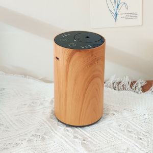 Wayismell Waterless Wireless Wood Grain Nebulizer Essential Oil Diffuser Purifying Air Aromatherapy for Car Room Office Spa