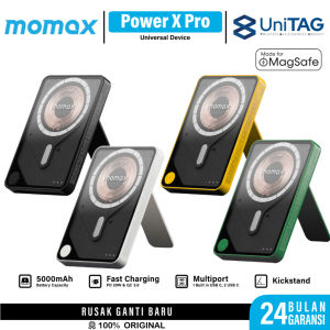 Momax Powerbank Magsafe for iPhone 10000mAh 5000mAh 1-Power X Pro PD 20W Built-in USB Type C