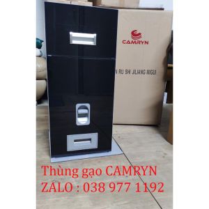 Thùng gạo mặt gương kính cường lực cao cấp lắp tủ bếp NÚT NHẤN MỚI NHẤT 2022