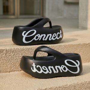 Free Shipping EVA Slippers For Women Thick-Soled Non-Slip Wedge-Heeled-Style Sandals Suitable For Outdoor Wear Beach And Seaside
