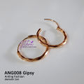 GTHM Anting Wanita Gipsy Ukir Perhiasan fashion Import Giwang Mewah Cocok untuk Pesta Kondangan Kawinan Emas Perak Anti Karat Anti Alergi ANG008. 
