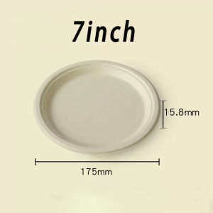 (50pcs)Disposable Plate 9-10" Extra Strong Extra Thick Microwave Safe Paper Plate Cut Oil Resistant