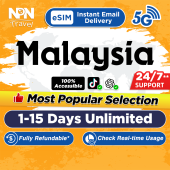 Malaysia eSIM Ultra 1-15Days Daily 500MB-6GB Unlimited Data | Store Pickup | High Speed Travel Data SIM Card