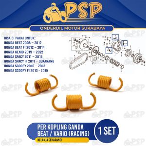 Per Kopling Ganda Beat / Vario Racing (Set Isi 3) - Pir Sentrik Rumah Kampas Ganda Scoopy Spacy