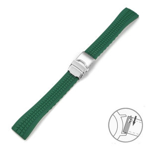 Aotelayer Dây đeo đồng hồ tháo nhanh Dây đeo đồng hồ bằng Silicone 20mm 22mm Khóa gấp bằng thép không gỉ cho nam thể thao chống nước thoải mái Vòng đeo tay kèm dụng cụ