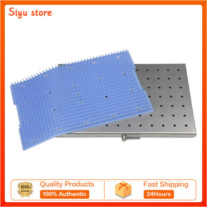 Stainless Steel Autoclavable Disinfection Box Sterilising Box with Silicone Mat Pad Small Large Surgical instrument