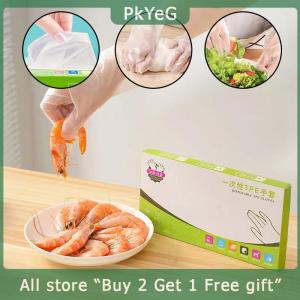 [COD] PkYeG KITCHEN 50pcs box Latex Free Gloves TPE Disposable Gloves Transparent Non-Slip Acid Work Safety Food Grade Household Cleaning Gloves