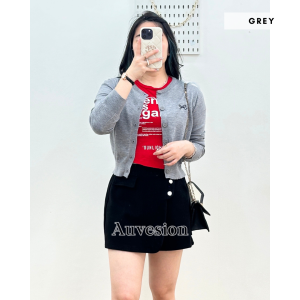 6253 Caroline Knit Cardigan Wanita Premium Coquette Cardigan