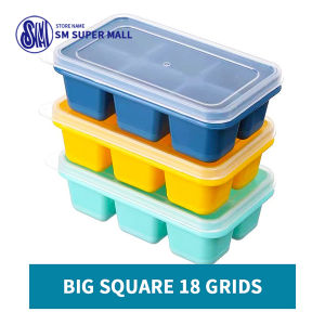 【3 In One】Mini 6-cell Square Ice Cube Household Ice Making Mold with Cover Sealing Ice Cube Artifact Ice Cube