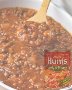 Hunt’s Pork and Beans Original 390g & 175g– Classic Ready-to-Eat Canned Beans
