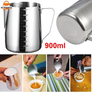 350/600/900ml Milk Frothing Jug with Scale Sharp Mouth Kitchen Cafe Accessories