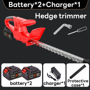 เครื่องตัดแต่งพุ่ม เครื่องตัดแต่งกิ่ง 48V เครื่องตัดแต่งกิ่งไม้ ไร้สาย ตัดแต่งพุ่ม ตัดแต่งกิ่งไม้ สตาร์ทง่าย เครื่องตัดหญ้าไฟฟ้า อัพเกรดใหม่ แบตเตอรี่ลิเธียม มอเตอร์ไร้แปรง 20นิ้วใบมีดเหล็กแมงกานีสคู่การตัดระนาบ/หน้าเอียง/แบบกลม/รูปทรงบอล