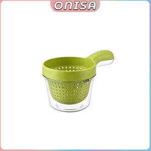 Onisa Dual Layer Handheld Drain Colander Portable Fruit Vegetable Washing Basket Kitchen Strainer Bowl