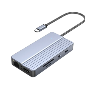 Multiports Type C USB C สายเคเบิลเชื่อมต่อHDTV อะแดปเตอร์กับ HDTV 4K อีเธอร์เน็ต USB3.0 Audios และ Reader สำหรับการเดินทาง