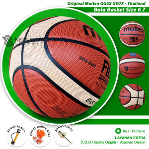 Basketball Bola Basket Size 6&7 Molten GG6X GG7X Leather Sintetis Original Thailand Perbasi IBL