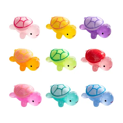 [SG SELLER]Luminous Small Turtle Toy Glowing in Dark Sanrio Cartoon Kuromi Cinnamoroll Melody Turtle Resin Handicraft Friends Gift