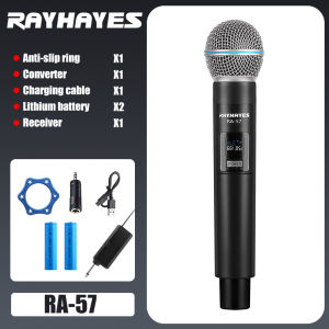 RAYHAYES Rechargeable Wireless Microphone for Videoke Speaker Karaoke Performance