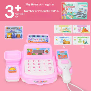 Mini Cash Register Educational Toys Simulation Cash Register Game Toy simple calculator Toy【Color box gift packaging】