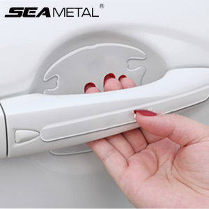 4Pcs Car Door Bowl Sticker Car Handle Anti-Collision Strip Universal Transparent Protection Sticker Exterior Accessories