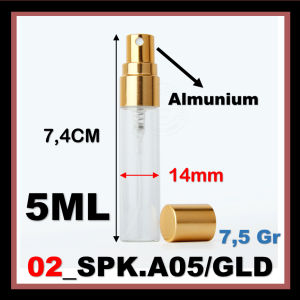 Botol Spray Kaca Almunium 5ml/10ml Refileable Parfume