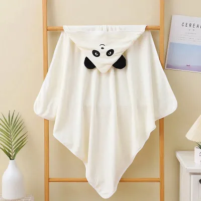 Khăn ủ quấn bé BeeOn khăn tắm choàng cho bé có mũ hình thú chất liệu mềm mại thấm hút 80x80cm