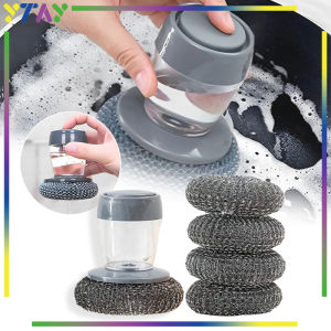Spons Kawat Cuci Piring Stainless Steel Panci Dengan Dispenser Spons Serabut Alumunium Spon Spon Kuali