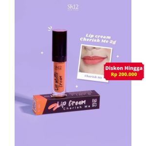 LIP MATTE CREAM SR12 / LIP CREAM SR12 TAHAN LAMA / LIP CREAM BPOM HALAL FREE PARABEN GUH