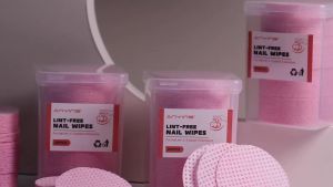 Lint Free Nail 400PCS Circle Lint Free Non-Woven Fabric Remover Super Absorbent Soft Cotton Pads for Lash Extensions Glue Cleaning Salon Supplies & Home DIY