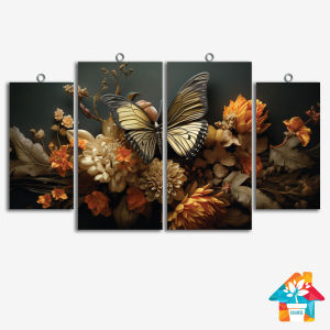 RUNABEE HIASAN DINDING SET BESAR DEKORATIF 3D BUTTERFLY POSTER PAJANGAN KAYU ARTISTIK MINIMALIS