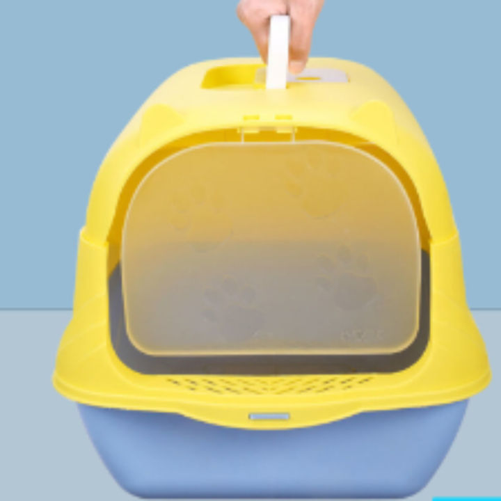 ห้องน้ำแมวปิด รุ่นหูแมว พร้อมถุงดูดกลิ่น